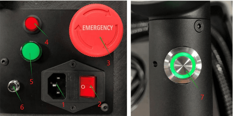 Pull Rod Box Laser Cleaning Machine button