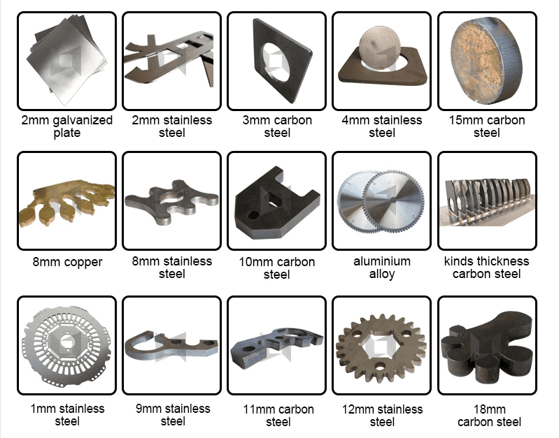 fiber laser cutting machine sample