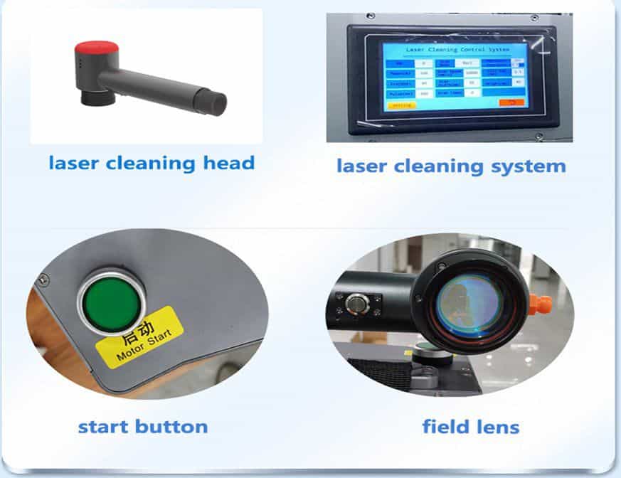 100w pulse laser cleaning machine(Main Parts)