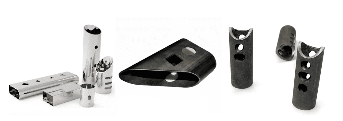 Metal tube laser cutting sample